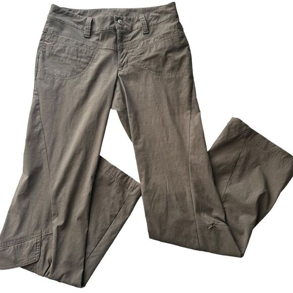 Athleta Womens Olive Green Dipper Pants Lowrise Leg UPF 50+ Outdoors size 2 - Picture 1 of 11